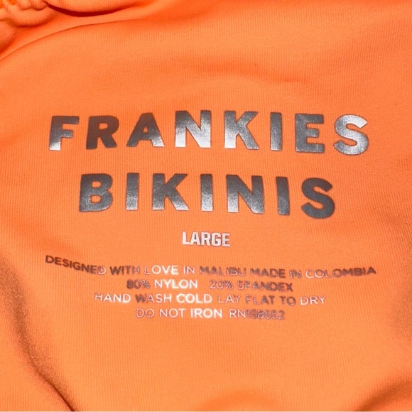 Frankie’s Bikinis Colby Groovy Tie Front Ruffle Bikini Top - Picture 4 of 4